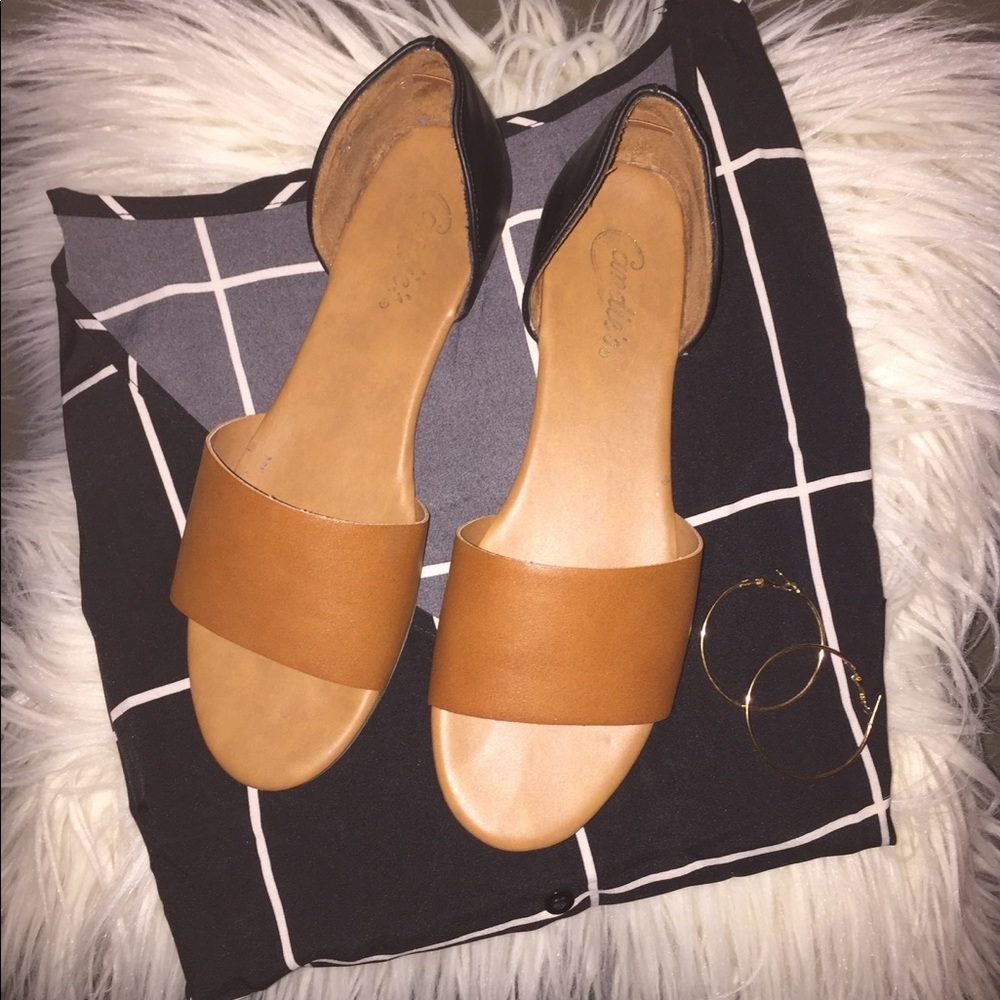 Candies Open Toe Flats